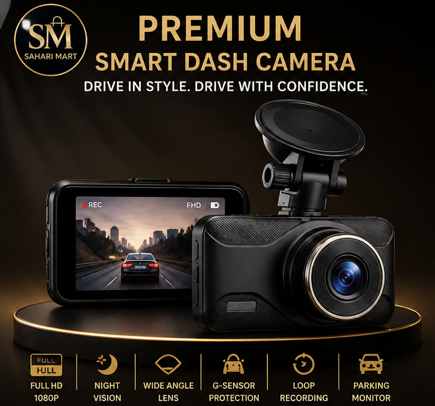 Smart Dash Camera – Ultra HD Night Vision | 170° Wide Angle | 24/7 Elite Car Protection
