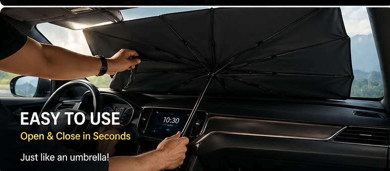 Car Windshield Sunshade Umbrella – Foldable UV Protection Auto Sun Shade Cover