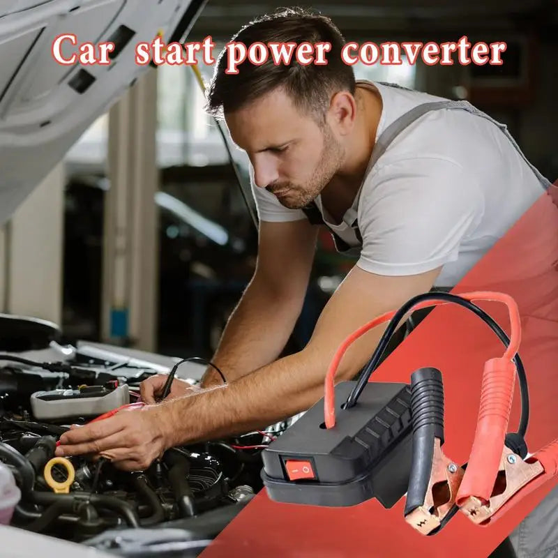 Portable Car Battery Jump Starter – Emergency Power Bank Booster | Compact 12V Auto Start Device